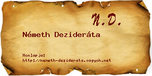Németh Dezideráta névjegykártya
